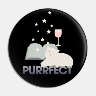 A Book, Some Wine and My Cat - Purrfect Pin