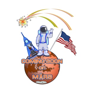 American astronaut on Mars T-Shirt