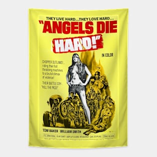 Classic Motorcycle Gang Movie Poster - Angels-Die-Hard Tapestry