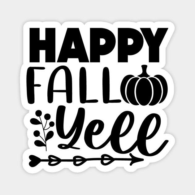 Happy Fall Yall Simple Lettering Magnet by FashionDesignz