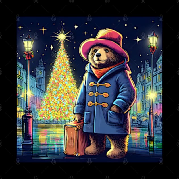 Charm and Cheer: Festive Paddington Bear Christmas Art Prints for a Whimsical Holiday Celebration! by insaneLEDP