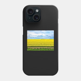 Yellow Canola Field landscape photography Phone Case