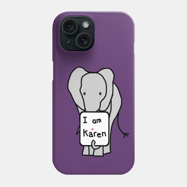 Elephant and Karen Memes Phone Case by ellenhenryart