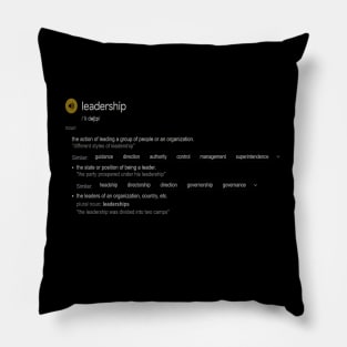 What is leadership meaning or definition? Pillow