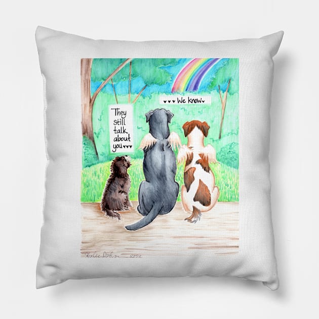 Angel Lab and Spaniel Pillow by FaithfulFaces