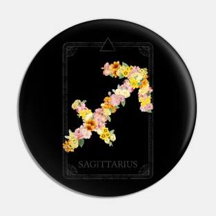 Floral Zodiac Sign: Sagittarius Pin