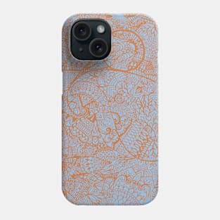 Paisley Mandala Doodle - Blue Phone Case