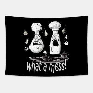 Salt and pepper- What a mess Tapestry