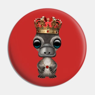 Cute Royal Platypus Wearing Crown Pin