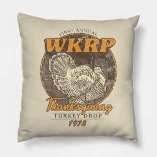 WKRP Turkey Drop Vintage Pillow