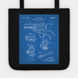 Ruger Revolver Patent - Gun Enthusiast Firearms Art - Blueprint Tote