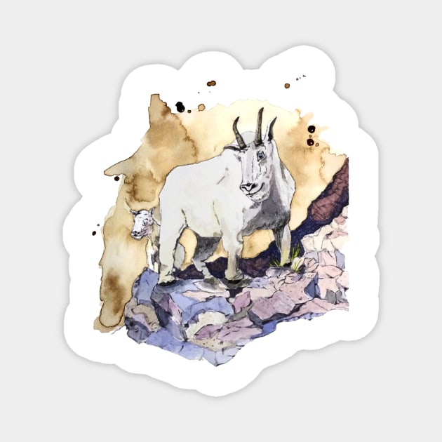 Mountain Goat!! Magnet by beckhorn