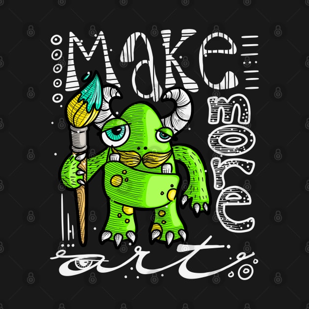 Make More Art Monster with Paintbrush by The Craft ACE