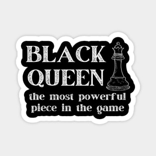 Black Queen Most Powerful Chess African American Magnet