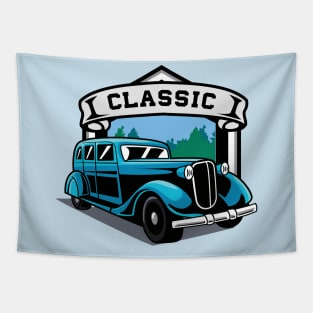 Classic Car Badge Tapestry