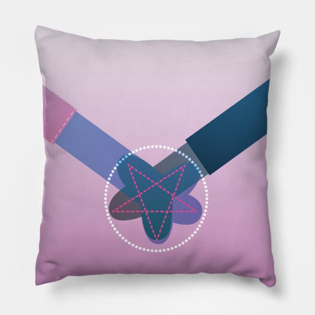 NITW - Secret Handshake 1 Pillow by DEADBUNNEH