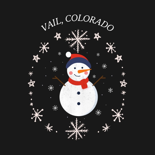 Vail, Colorado Winter Snowman by Mountain Morning Graphics