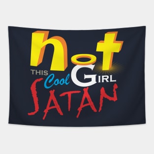 Not This Cool Girl Satan Tapestry