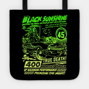 "BLACK SUNSHINE" GREEN LIME Tote