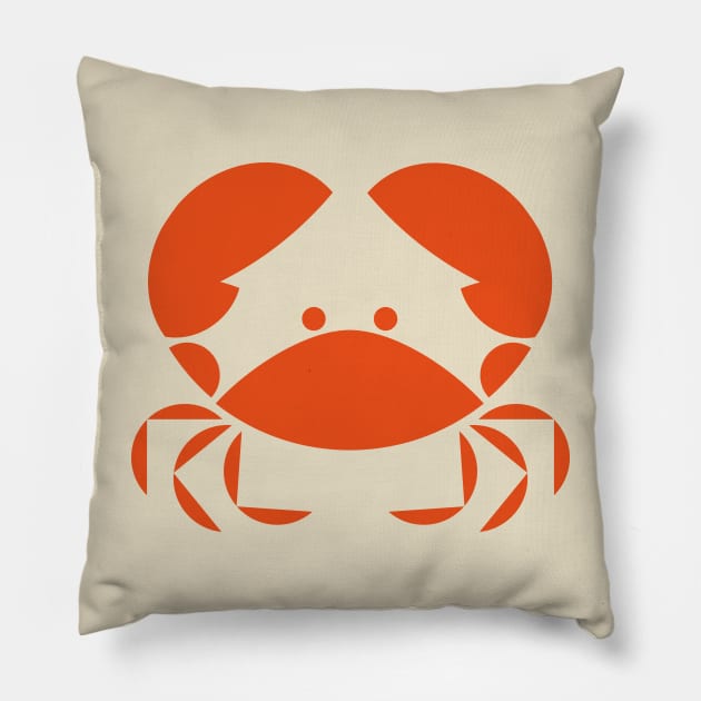 Red crab Pillow by Léo Alexandre