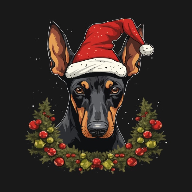 Doberman Christmas by JH Mart