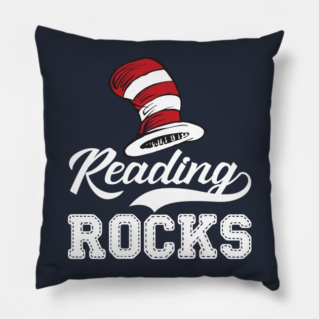 Reading Rocks - Read Across America Pillow by lastradaimamo