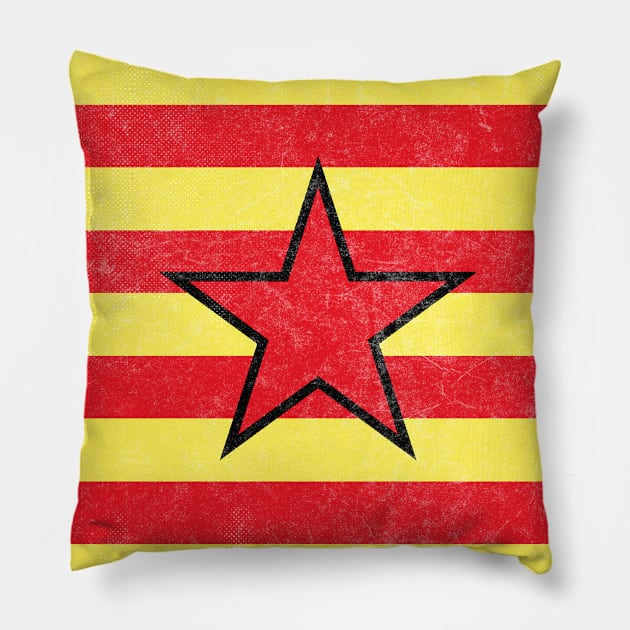 Aragon Spain - Vintage Faded Look Design Pillow by DankFutura