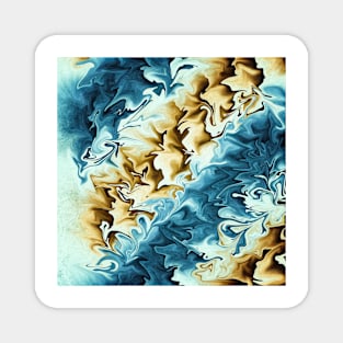 Abstract - Waves On The Beach Magnet