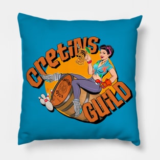 Cretins Guild Barrel Girl text Pillow