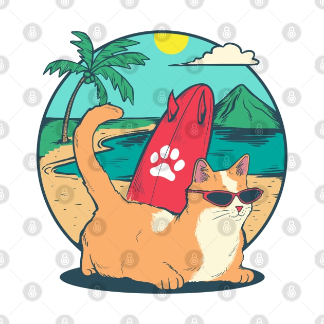 The Cat on the Beach by TambuStore