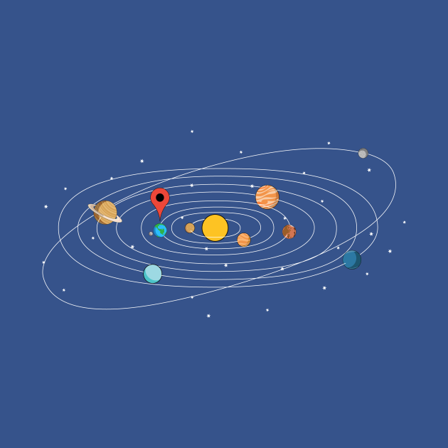 Discover You are here - Solar System - T-Shirt
