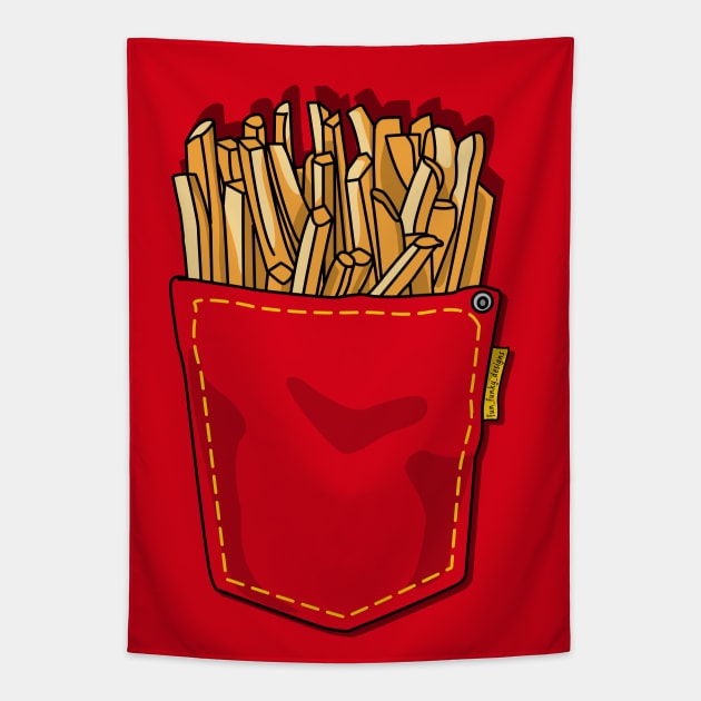 Fries in my Pocket Tapestry by Fun Funky Designs