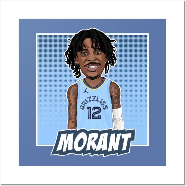 Ja Morant Memphis Grizzlies Cartoon Art 1 Poster