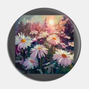 White Daisies in Garden Pin