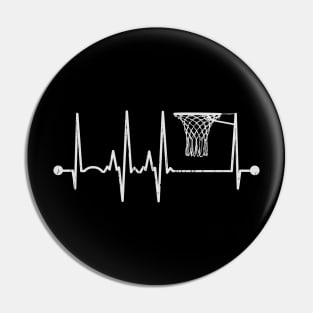 Basketball Heartbeat Backboard Net Gift Pin