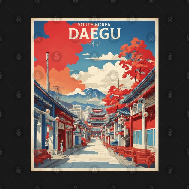 Daegu South Korea Travel Tourism Retro Vintage by TravelersGems