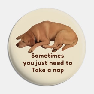 Take A Nap (dog) Pin