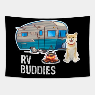 Shiba Inu Dog Rv Buddies Pet Lovers Funny Camping Camper Tapestry