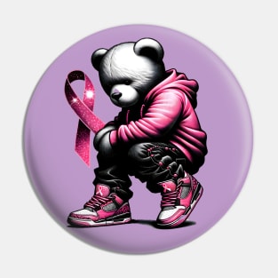 Breast Cancer Awareness Teddy Bear Pin