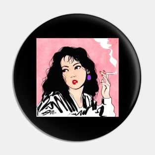 Woman with Cigarette. Pin