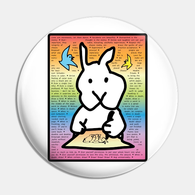 The Doodler's Manifesto funny bunny with message about life and drawing Pin by davidscohen