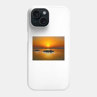 Sunrise on Ganges river, Varanasi, India Phone Case