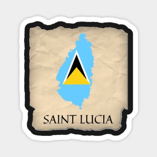 Saint Lucia Map Magnet