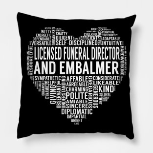 Licensed Funeral Director And Embalmer Heart Pillow