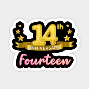 Letter Number 14 fourteen birthday Magnet