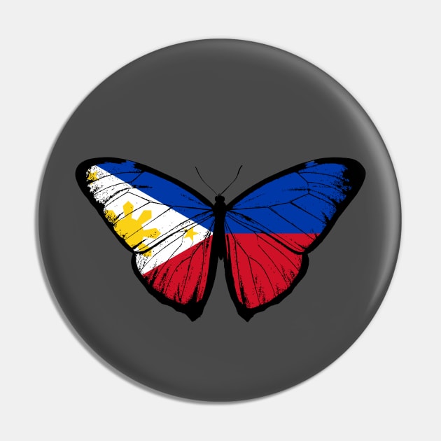 Vintage Philippines Butterfly Moth | Pray For Philippines and Stand with Philippines Pin by Mochabonk