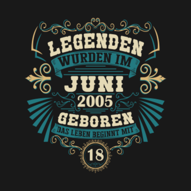 Juni 2005 Geburtstag Vintage Sprüche Geschenk TShirt TeePublic
