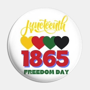 Juneteenth 1865 Freedom Day Pin