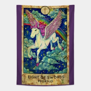 Eight Of Swords. Minor Arcana Tarot Card. Tapestry