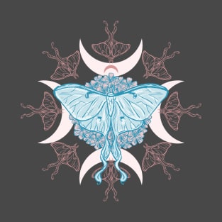 Luna moth crescent moon T-Shirt